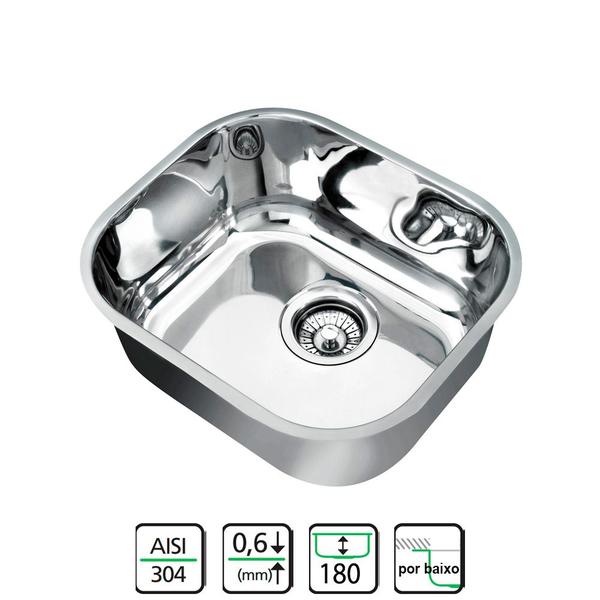 Imagem de Cuba Franke Docol Invicta 40x34cm Inox Alto Brilho