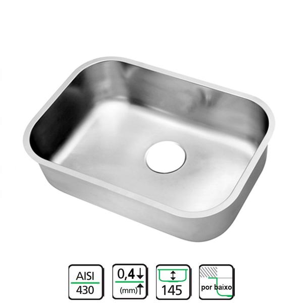 Imagem de Cuba Franke Docol Riva 47x32cm Inox Brilhante S/ Valv