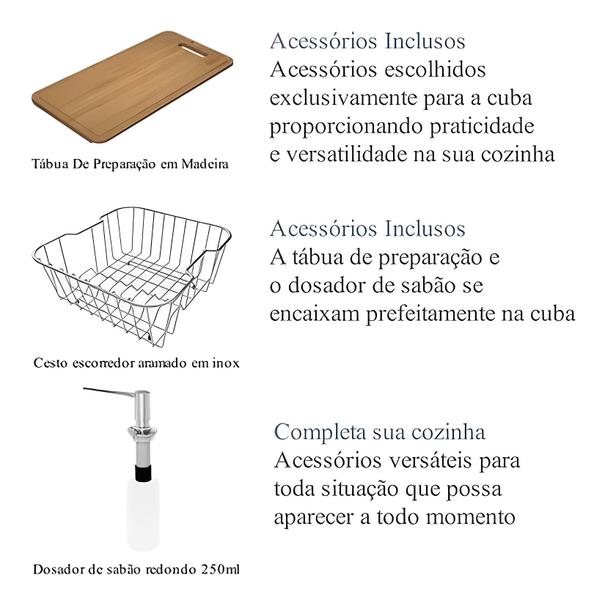 CUBA FRANKE DUPLA SMART DE SOBREPOR BELL 620-42-35 86x48 C/ACESSÓRIOS 15312 Imagem de CUBA FRANKE DUPLA SMART DE SOBREPOR BELL 620-42-35 86x48 C/ACESSÓRIOS 15312
