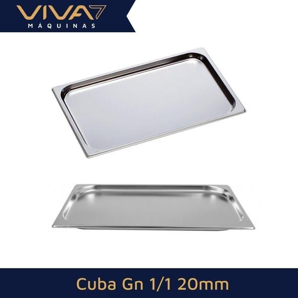 Imagem de Cuba Gastronômica Gn 1/1 X 20Mm Aço Inox Self Service Buffet