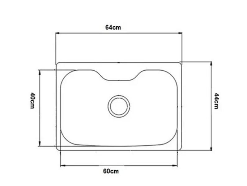 Imagem de Cuba gourmet 60X40X20 (INOX 304) - ESCOVADO - TECNOCUBA