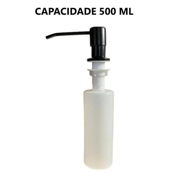 Imagem de Cuba Gourmet Cozinha Aço Inox 60X42 Preta E Torneira Gourmet