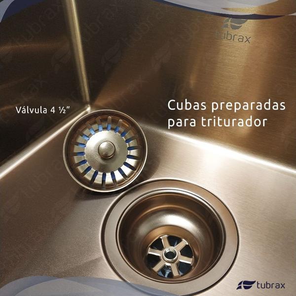 Imagem de Cuba Gourmet Cozinha Cobre Inox 304 Com Válvula - Tubrax