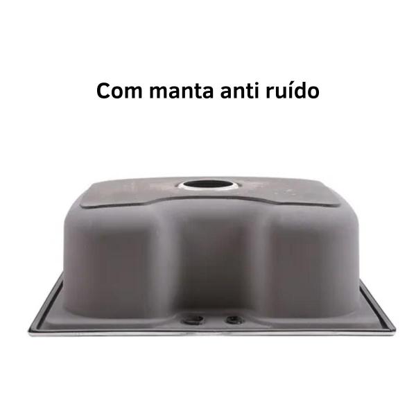 Imagem de Cuba gourmet inox black 60x42cm + torneira e tábua de corte