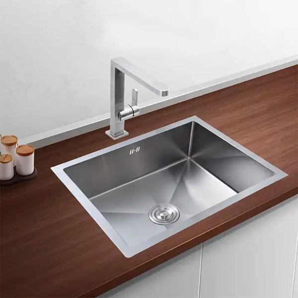 Imagem de Cuba Gourmet Pia Inox Quadrada Cozinha Luxo 50x45 Acessórios