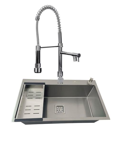 Imagem de Cuba Gourmet Quadrada Aço Inox 304 78X45Cm Com Torneira