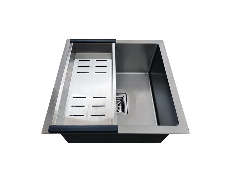 Cuba Gourmet Quadrada Aço Inox 304 Escovada 44x44cm Premium - STILLUS HOME Imagem de Cuba Gourmet Quadrada Aço Inox 304 Escovada 44x44cm Premium