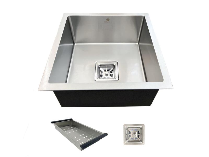 Cuba Gourmet Quadrada Aço Inox 304 Escovada 44x44cm Premium - STILLUS HOME Imagem de Cuba Gourmet Quadrada Aço Inox 304 Escovada 44x44cm Premium