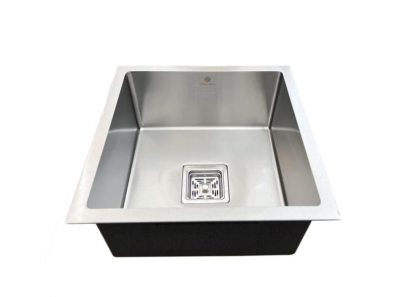 Cuba Gourmet Quadrada Aço Inox 304 Escovada 44x44cm Premium - STILLUS HOME Imagem de Cuba Gourmet Quadrada Aço Inox 304 Escovada 44x44cm Premium