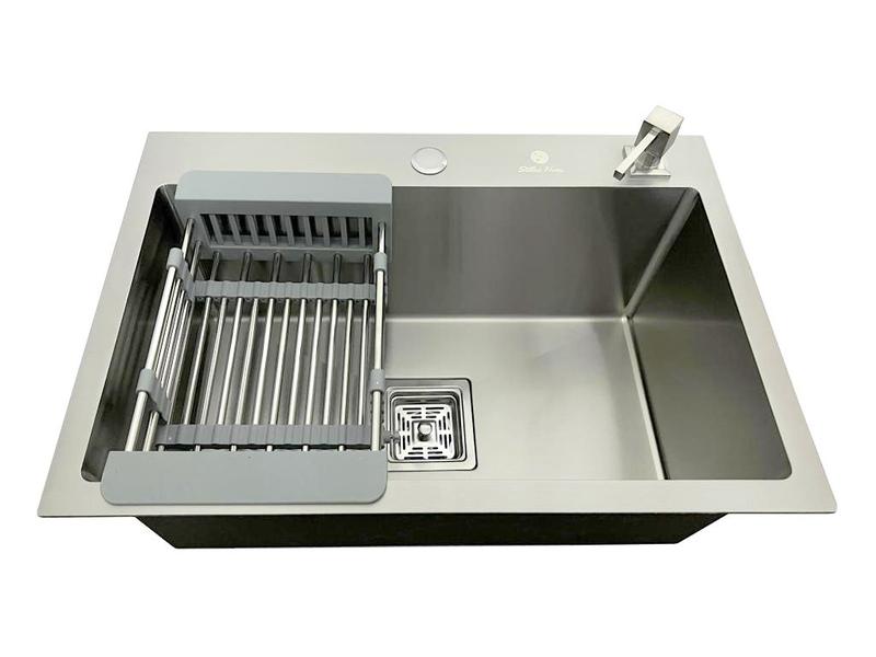 Imagem de Cuba Gourmet Quadrada Aço Inox 304 Escovada 60x40 Acessórios