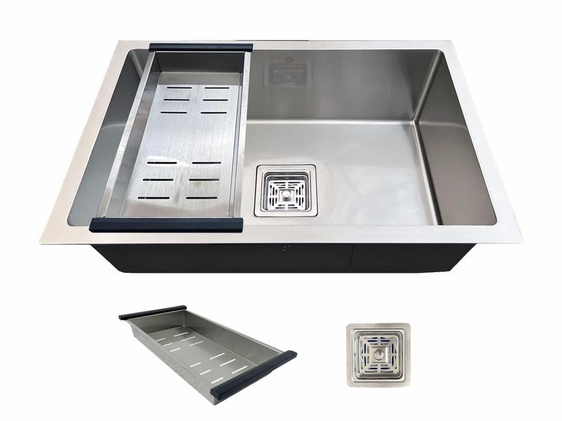 Imagem de Cuba Gourmet Quadrada Aço Inox 304 Escovada 60x40cm Premium