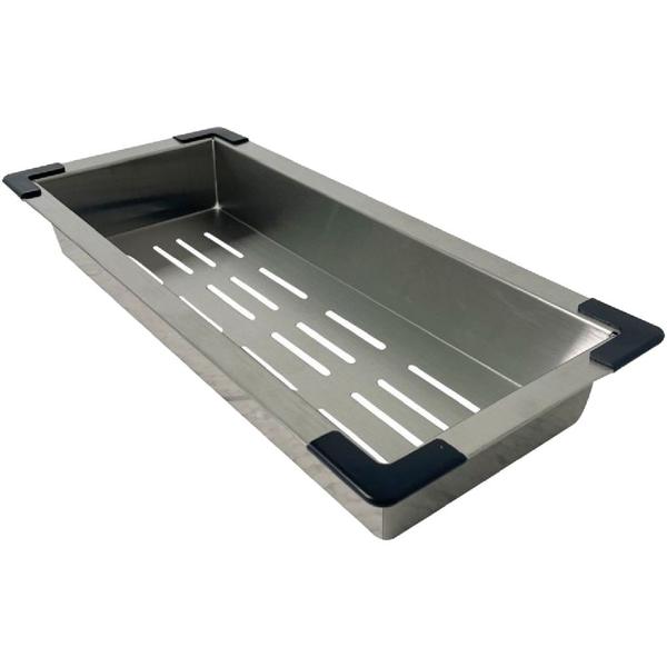 Imagem de Cuba Gourmet Quadrada de Aço Inox Escovado Acetinado 44X44cm com Acessórios - CUB-004 - STILLUS HOME