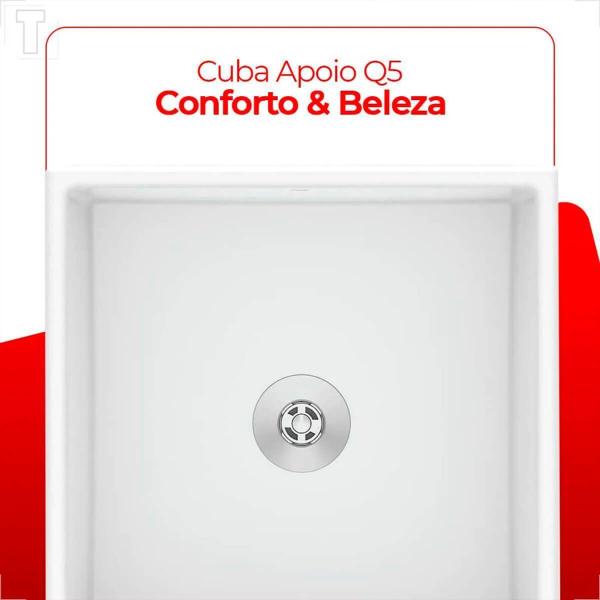 Cuba incepa apoio loft sem mesa q5 branco 35x35 Imagem de Cuba incepa apoio loft sem mesa q5 branco 35x35