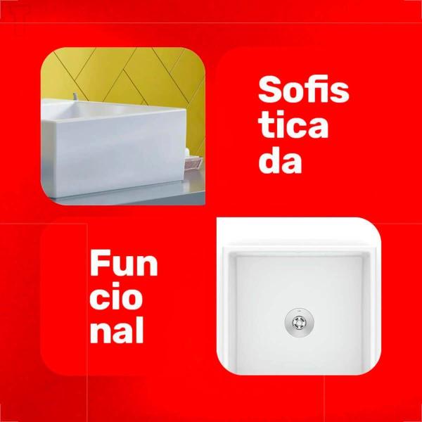 Cuba incepa apoio loft sem mesa q5 branco 35x35 Imagem de Cuba incepa apoio loft sem mesa q5 branco 35x35