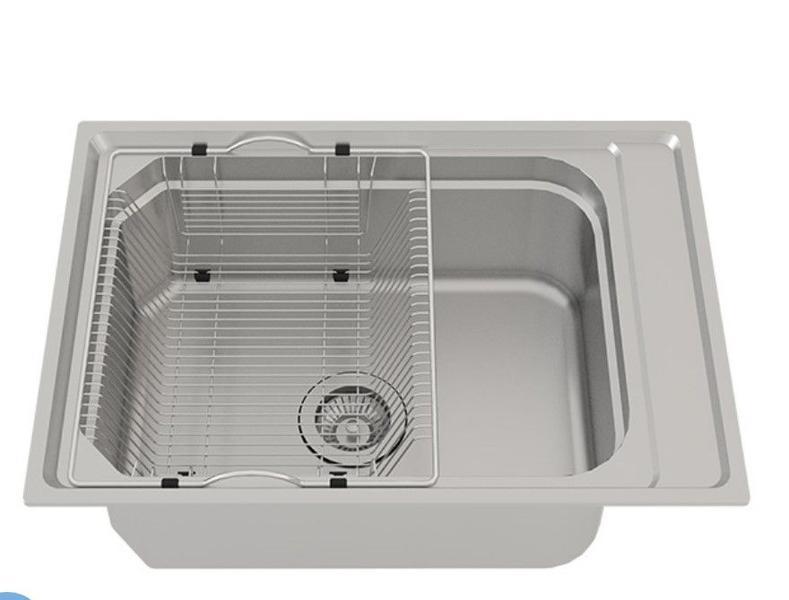 Imagem de Cuba Inox com cesto e escorredor  65x45x19 Ghelplus  30507