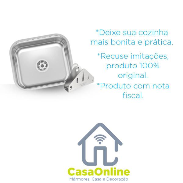 Imagem de Cuba Inox CozinhaTramontina Standard 40x34x14 Polida + Porta Esponja