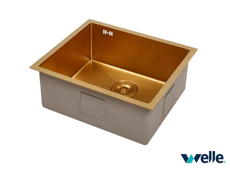 Imagem de Cuba Inox Dourado Artizan Welle 53x46x22