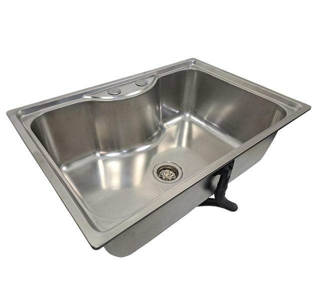 Imagem de Cuba Inox Gourmet Fabrinox N6545 65cm polida, cesto e dosador