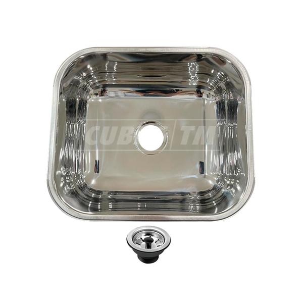 Imagem de Cuba Inox para Cozinha Tecnocuba Alto Brilho 40x34x17cm válvula gratuita