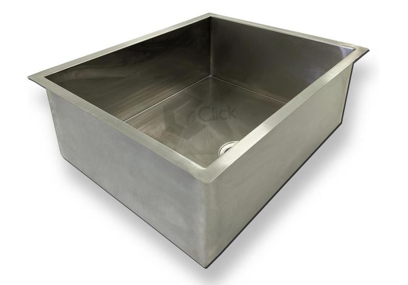 Imagem de Cuba Inox Quadrada 500 X 400 Com Cesto Escorredor E Válvula