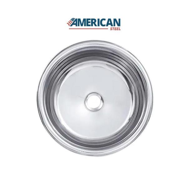 Imagem de Cuba Inox Redonda American Alto Brilho Sobrepor 35Cm