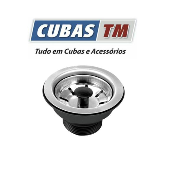 Imagem de Cuba Inox Redonda JP Alto Brilho 30cm Válvula Gratuita Aço 430
