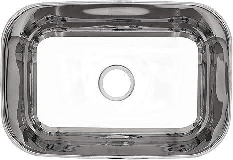 Imagem de Cuba Inox Tecnocuba n1 funda 17 cm prof (46x30x17) aço inox 430 Acabamento Polido