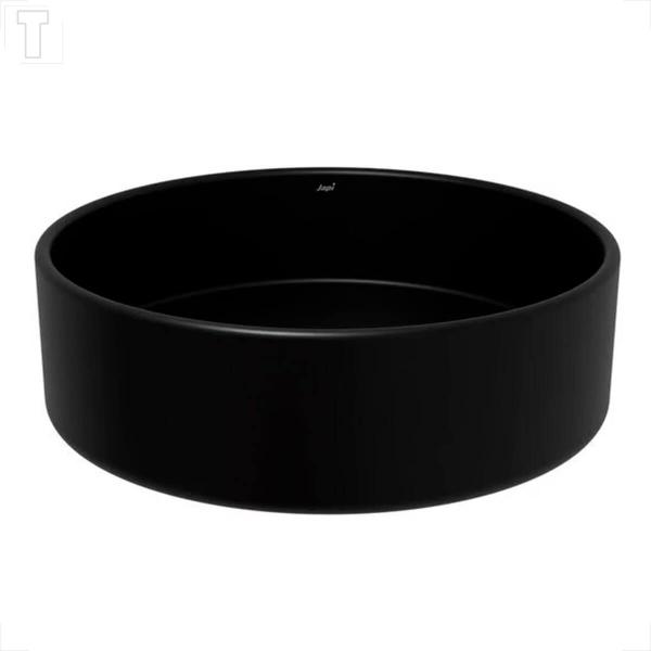 Cuba japi de apoio sottile redonda pedra preto fosco Imagem de Cuba japi de apoio sottile redonda pedra preto fosco