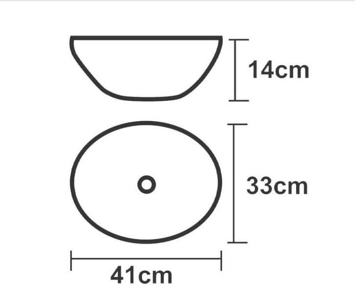 Imagem de CUBA OVAL APOIO MARROM FOSCA -41x33cm  ENKEL