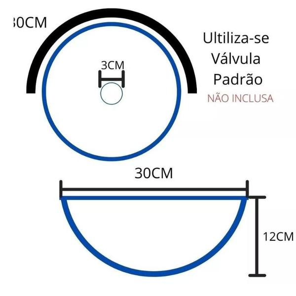 Imagem de Cuba para Banheiro Redonda Sobrepor Moderna