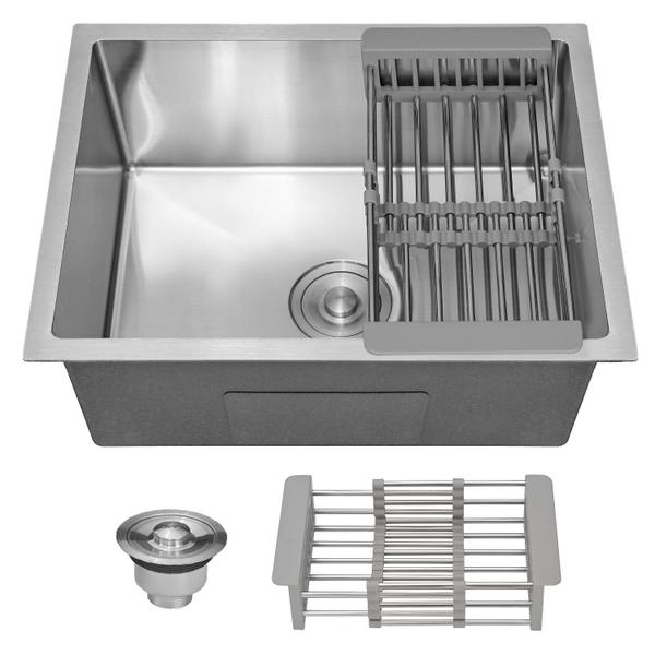 Cuba para Cozinha Gourmet Pia Aço Inox 304 Quadrada 58 cm - Holtter Home Design Cuba para Cozinha Gourmet Pia Aço Inox 304 Quadrada 58 cm - Holtter Home Design