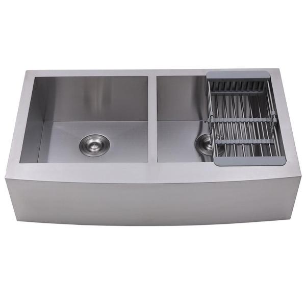 Imagem de Cuba Para Cozinha Gourmet Pia Dupla Aço Inox 304 Kiriri Grande 91x53 cm Pingoo.casa - Prata