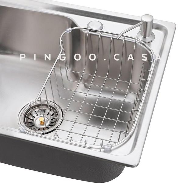 Imagem de Cuba para cozinha pia inox Matis com acessórios e tábua de corte PIngoo.casa - Prata