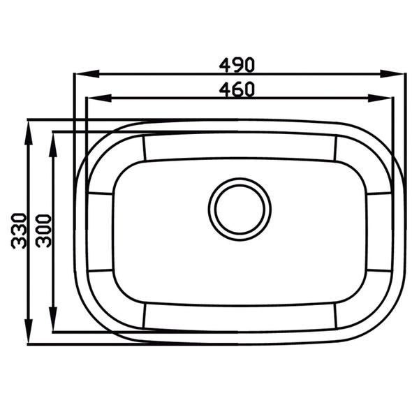 Imagem de Cuba para Cozinha Pia Inox N1 46x30x17cm Alto Brilho com Válvula GhelPlus