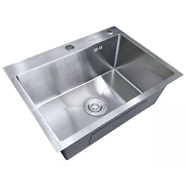 Imagem de Cuba Pia Aço Inox Prata Quadrada Gourmet C/ Acessórios 60x45