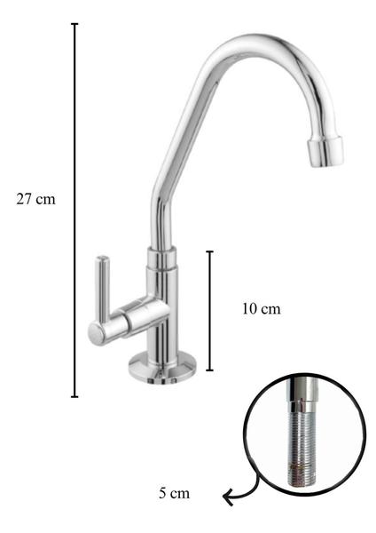 Imagem de Cuba Pia Cozinha nº2 56x34x17 INOX POLIDA + SIFÃO +TORNEIRA BANCADA RAINHA - Poli-Steel