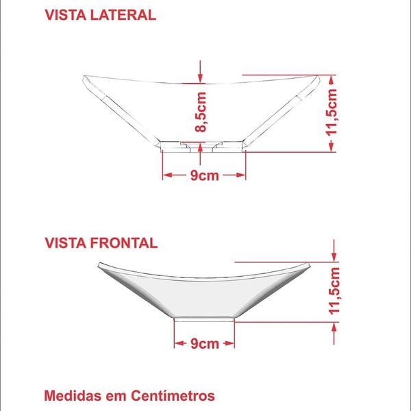 Imagem de Cuba Pia de Apoio para Banheiro Quadrada Luxo 34 C08 Rosa - Mpozenato