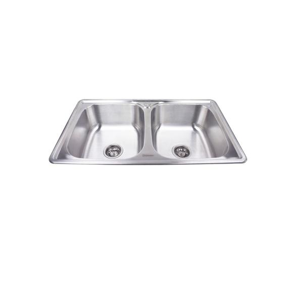 Imagem de Cuba Pia Dupla Gourmet Inox Polido 83x48 cm Guimmis.casa