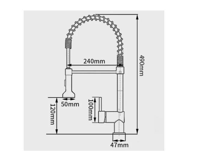 Imagem de Cuba Pia Inox Quadrada Cozinha + Torneira Flexivel Preta