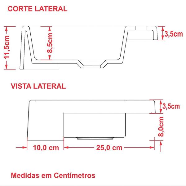 Imagem de Cuba Pia Semi Encaixe para Banheiro Quadrada Kuad 355 C08 Rosa - Mpozenato