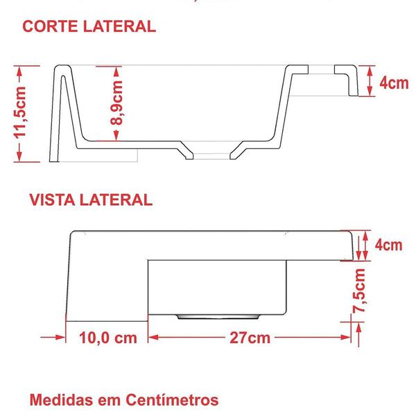 Imagem de Cuba Pia Semi Encaixe para Banheiro Quadrada Kuad 395 C08 Rosa - Mpozenato