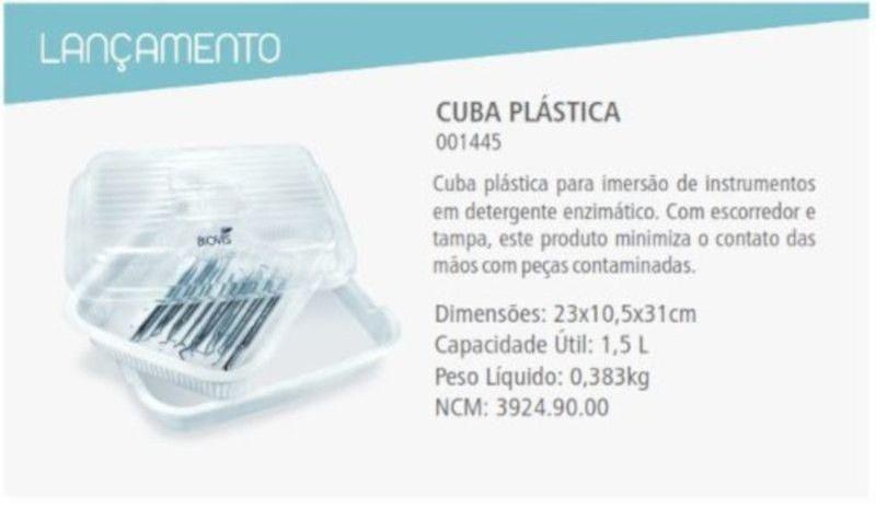 Imagem de Cuba Plástica P Imersão Instrumentos Detergente Enzimatico