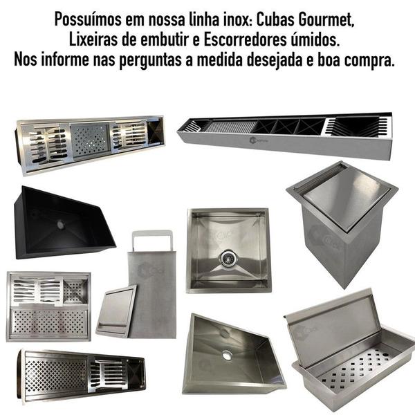 Imagem de Cuba Preta Cozinha Gourmet Inox Com Acessório  60x40 Cm AJL