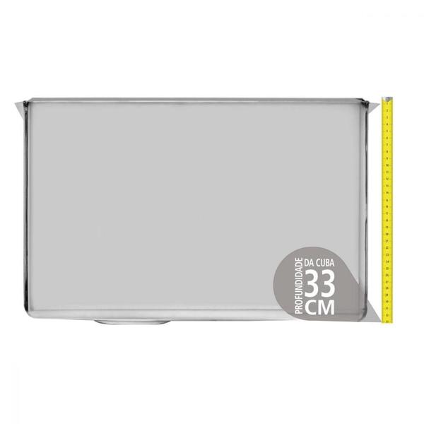 Cuba Profissional Tramontina Dritta Pro em Aço Inox Scotch Imagem de Cuba Profissional Tramontina Dritta Pro em Aço Inox Scotch
