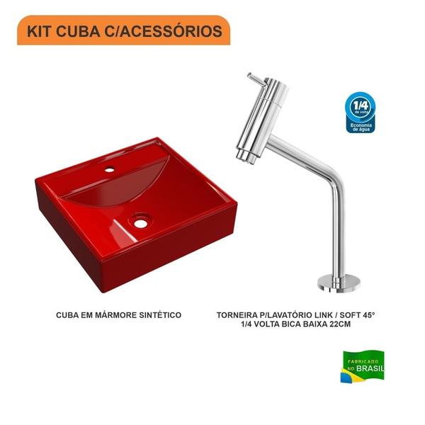 Imagem de Cuba Q39 C/Torneira Link Baixa 1060 Metal