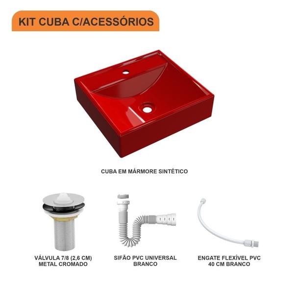 Imagem de Cuba Q39 C/Válvula 7/8" + Sifão e Flexível