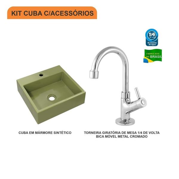 Imagem de Cuba Q395 C/Torneira Metal 1198