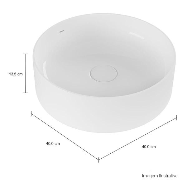 Imagem de Cuba Redonda de Apoio 40cm Branco Slim Deca