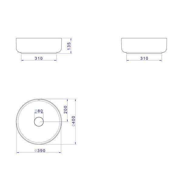 Imagem de Cuba redonda de apoio 40cm deca slim branco l.12040.17