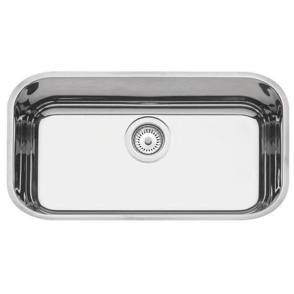 Imagem de Cuba retangular em aco inox polido 56x34cm com valvula 56 bl